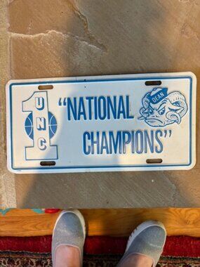 1982 UNC North Carolina Tar Heels National Champions Dean Smith License Plate